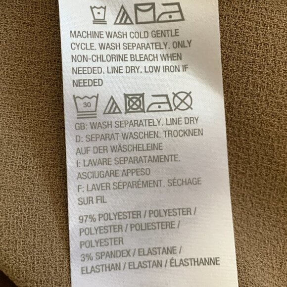 Linea Louis Dell'Olio Taupe-Brown V-Neck Tunic Top Sz XS #15D - Picture 7 of 8